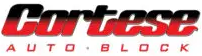 Cortese Auto Block logo: "Cortese" in bold red/black gradient above "AUTO BLOCK" in smaller red. Reflects Smarter Media's expertise.