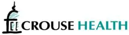 Crouse Health logo with stylized dome left, "CROUSE HEALTH" right, symbolizing strategic media buying by Fairport’s Smarter Media.